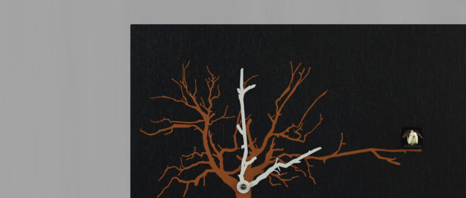 CùCùRùKù - zwart gebeitst hout met oranje boom - Afbeelding 4